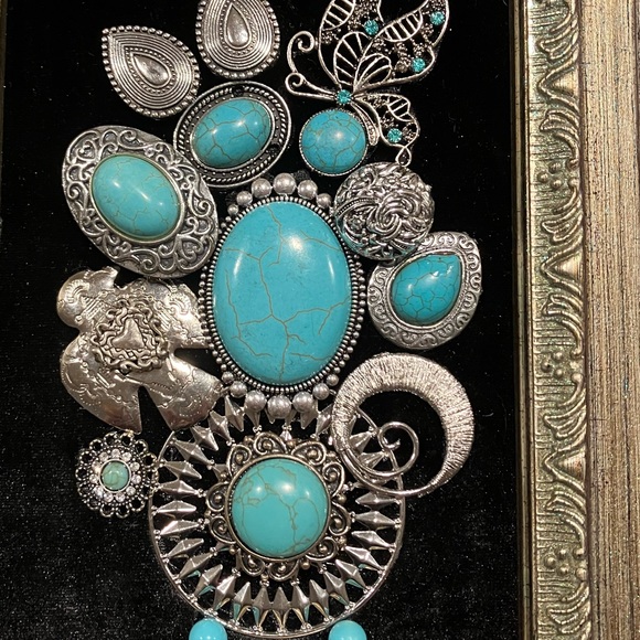 JEWELRY ART COLLAGE IN SOUTHWESTERN STYLE. UNIQUE HANDMADE OOAK GIFT ๐ - Picture 4 of 9